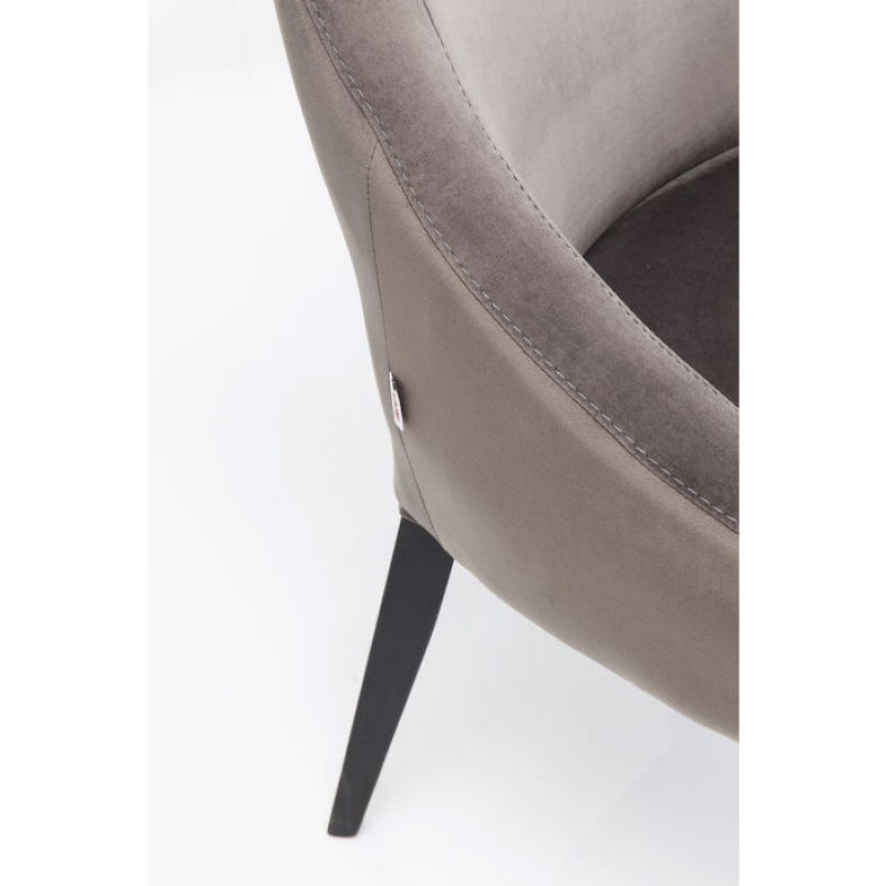 Chair Black Mode Velvet Grey